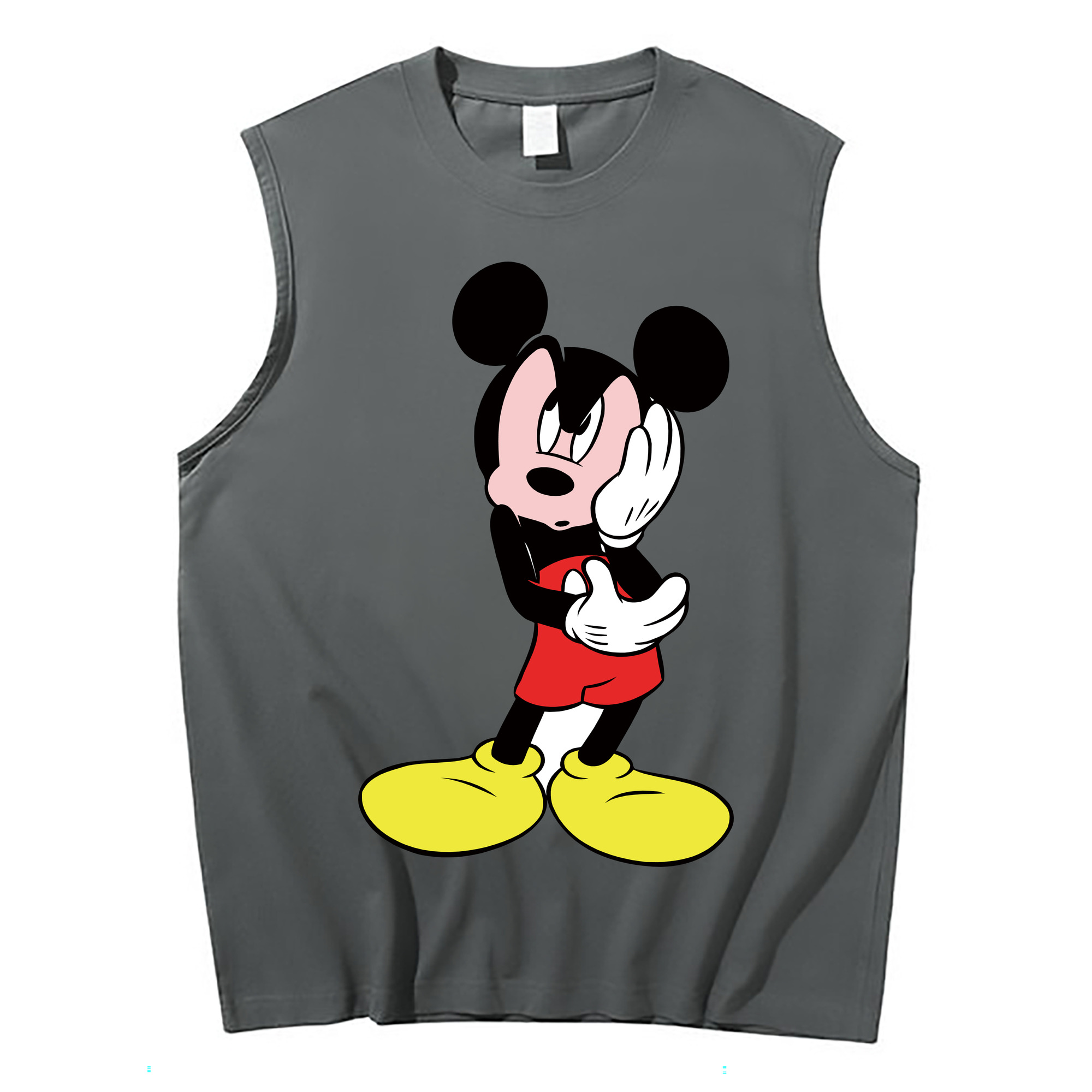 ミッキーマウス Mickey Mouse コットン100％タンクトップ（フロントプリント）